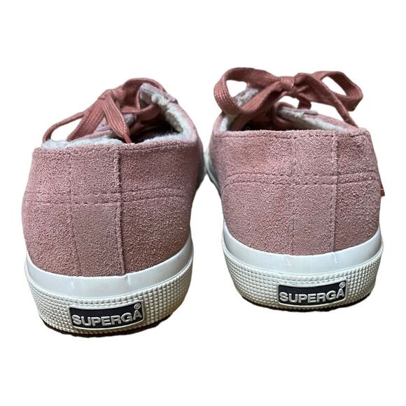 Superga fleece lined pink suede sneaker. Size 38 - Picture 4 of 6